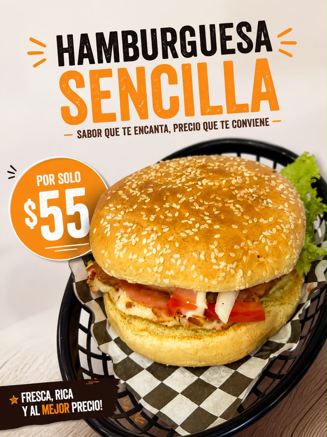 Hamburguesa Sencilla